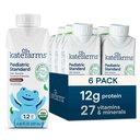 KATE FARMS Orgânico Pediátrico 1,2 Alta Caloria Chocolate Nutrição Shake, 12g Proteína, 27 Vitaminas e Minerais, Reposição de Refeição, 8,45 onças (6 embalagem)