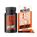 Wild Willies Beard Growth Vitaminas - Natural BioSitol ASX Complex Beard Growth Supplements for Men - 60 Cápsulas Anti Pílulas Perda de Cabelo - Suplemento para suporte Barba Mais Espessura, Prevent Itchiness