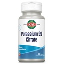 KAL Citrato de potássio 99mg, Fluido e Equilíbrio de Eletrólitos, Suplemento de Potássio para Apoio Músculo, Nervo e Saúde do Coração, Vegetariano, Absorção Melhorada, Garantia de 60 dias, 100 Serv, 100 Tablets