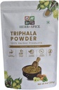 Triphala pó não OGM, sem glúten, 100% cru, Fonte da Índia, Fórmula de ervas de Amla, Haritaki, Bibhitaki, embalado em Resealable Zip Lock Pouch (227 Gram)