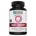 Zhou Tart Cherry Extract + Sementes de Aipo - Tart Cherry Cápsulas para Homens e Mulheres, Pílulas Concentradas de Cereja Tart para Dormir e Limpar Ácido Urico, 1000mg Por Pílula - 60 Cápsulas Veggie (Pack of 1)