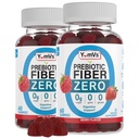 Gummies de fibra prebiótica sem açúcar para adultos e crianças - sabor de cereja - Kosher Halal 4g Suplemento de alta fibra para mulheres e homens - Fibra diária para a saúde digestiva (60 Conde, 2PK)