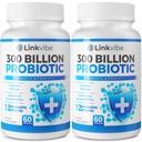 Probiótico 300 Bilhões UFC - 12 Deformações com Prebióticos Orgânicos para Digestivo & Gut, Imune, Saúde Bloating - Probióticos para Mulheres e Homens - Daily Dairy Free, prateleira estável - 120 Condes