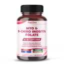 Ultra Myo & D-Chiro Inositol com folato, vitamina C & D3 - All-in-1 Suplemento para Ciclos Saudáveis, Equilíbrio Hormonal e Suporte Metabólico - Feito nos EUA - 150 Cápsulas