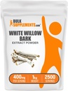 BulkSupplements.com White Willow Bark Extract Powder - Suplemento de ervas, White Willow Bark Powder - Gluten Free, 400mg por serviço, 1kg (2,2 lbs) (Pack of 1)