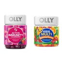 OLLY Gummy Imunidade Ativa+Elderberry 45 Gummies & Kids Multivitamin Gummy Worms 70 Conde