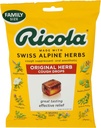 Ricola Original Herb Cough Drops, 45 Count, Tosse Supressor & Garganta Aliviando Drops com mentol de origem natural, sabor ervas agradável para tosse e irritação garganta alívio de sintomas