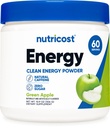 Complexo Energético Nutricosto (Apple Verde) (60 Servings) - Pó de Energia Limpa, 300g Suplemento Alimentar