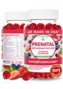 Lunakai EUA feito Vitaminas pré-natais com ferro e ácido fólico - Delicioso gravidez Gummies multivitamin para mulheres, 60 Conde
