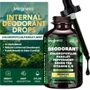 Chlorophyll Liquid Drops – Suplemento de desodorização do corpo para mulheres e homens – Detox, Energia e apoio à saúde da pele– Vegan, Não-GMO, 2 Fl Oz