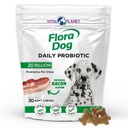 Planeta Vital - Flora Dog Probióticos, Mastigar Dog Suplemento com 20 Culturas de Bilhões e 11 Strains, Imune e Suporte Digestivo Probióticos Mastigáveis para Cães, 30 Natural Bacon Flavored Soft Chews