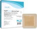 MedVance TM Silicone - Bordered Silicone adesivo espuma vestir tamanho 4"x4" (2,7"x2,7" pad), caixa de 5 curativos