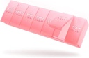 Barhon grande organizador semanal de pílulas, caso grande organizador de vitaminas para 7 dias, caixa de pílulas de medicina de viagem para segurar vários suplementos e óleo de peixe, Sakura rosa