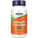 Now Foods Supplements, Curcumina Turmérica, Derivado de Extrato de Raiz Turmérica, 95% Curcuminóides, Suplemento de Ervas, 60 Cápsulas Veg
