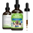 Bem-Estar do animal de estimação - Sangue Açúcar Ouro Tamanho do Valor para Cães e Gatos - Suporte Natural para Níveis de Açúcar Sangue Saudável em seu animal de estimação com Diabetes - 4 onças (118ml)