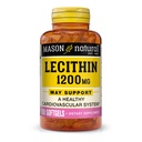 MASÃO NATURAL Lecitina 1200 mg - Sistema Cardiovascular Saudável, Promove Saúde Fígado e Reprodutiva, 100 Softgels
