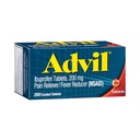 Advil Reliever Dor e Redutor da Febre, remédio de alívio da dor com Ibuprofeno 200mg para dor de cabeça, dor nas costas, dor menstrual e alívio da dor articular - 200 comprimidos revestidos