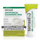 Creme antifúngico terrasil + Kit antifúngico de sabão 2-Produto Clinicamente-Proven Clotrimazol Tratamento eficaz e alívio: Jock Coceira Atletas Foot Fungal Yeast Infection Ringworm (50g Tube & 75g bar)