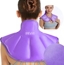 Pacote de gelo do ombro do REVIX Reutilizável Pacote de gelo do ombro do pescoço grande Enrole para Cansaço superior das costas, Desconforto calmante e fadiga, roxo
