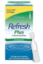 Refresque mais gotas de olho lubrificante para olhos secos, sem conservantes, tamanho do valor, 0,01 Fl Oz recipientes de uso único, 70 contagem