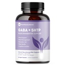 Puro 5-HTP (5-Hydroxytryptophan) Plus Suplemento GABA - para gestão do sono, humor e estresse - 60 bonés vegetarianos