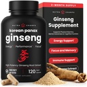 NutraChamps Coreano Red Panax Ginseng Cápsulas □ Força extra Ginsenosides para Energia, Foco, Desempenho, Vitalidade e Suporte Imune