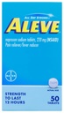 Aleve, Reliever/Redutor de Febre 220 mg Comprimidos, contagem de 50