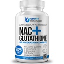 Advanced Complex-NAC Supplement (N-Acetil L-Cysteine) 600mg com L-Glutationa 500mg e Milk Thistle Extract-Potent Antioxidant-Imune Function Support Respiratory Health-Promotes Liver Kidney Detox