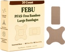 Bandagens Eco-Friendly Big Bamboo FEBU PFAS Free Bandages for Scrapes & Cuts