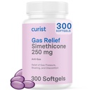 Curist gás alívio Simethicone 250 mg Softgels (300 contagem) - Alívio digestivo, Bloating alívio & Anti Flatulência comprimidos de gás para adultos ajuda gás e Bloating alívio (300 géis macios)