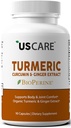 USCare Curcumina Turmérica com Ginger & 95% Curcuminóides e BioPerine
