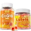 NEVISS sem açúcar CoQ10 Gummies 60 Count + Lutein Gummies 60 Count