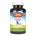 Carlson - Vitamina K2 MK-7 (Menaquinona), 180 mcg, suporte ósseo, biodisponibilidade de cálcio, vitamina K2, vitamina K-2, 180 Softgels