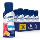 Certifique-se de uma bebida nutricional clara de frutas mistas, proteína 8g, 15 vitaminas e minerais, livre de gordura, pronto para beber, sabor refrescante, 10 fl oz, 12 embalagem