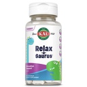 KAL Relax-a-Saurus, suplemento de suporte de estresse para crianças, L-Theanina para crianças com alívio de estresse de ervas & Relaxação & Mistura, delicioso sabor de uva natural, 60 dias de garantia, 30 Mastigables