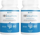 IBSoluição - Suplemento de Saúde Digestiva, Gás, Bloating, Diarréia, Resgate de Obstipação, Dor abdominal, Com Psyllium, Promova a Regularidade, Suporta a Saúde Gut, Made in USA - 60 Cápsulas Vegan, 2-Pack