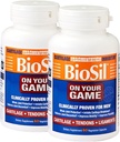 Biosil On Your Game - 60 Cápsulas Veggie, Pacote de 2 - com Complexo ch-OSA patenteado - Aumentar a produção de colágeno para alívio da dor conjunta, flexibilidade e gama de movimento - OGM grátis - 60 dias de fornecimento