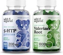 Gummies 5HTP selvagens e orgânicos e gomas de raiz valeriana 60 contagem