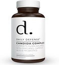 Candida Flush & Cleanse 60 Count Gut Suporte para Equilíbrio Gut Flora com Orégano, Ácido Caprílico, Probióticos, & Enzimas Digestivas - Suplemento dietético não OGM