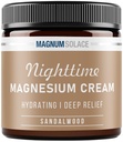 Loção de magnésio – Creme de magnésio noturno – Aplicar aos músculos da perna, braços ou peito – Cloreto de magnésio tópico – EUA Feito e seguro para crianças (Sandalwood) 4 Fl Oz (Pacote de 1)