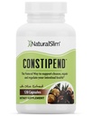 NaturalSlim, alívio da constipação, amaciadores de fezes Constipend, limpador de cólon para mulheres e homens com citrato de magnésio, extrato de aspartato e azeitona, 120 cápsulas vegetais