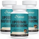 2400 MG Glutationa lipossómica Softgels, Absorção Max, Forma ativa L-Glutationa Reduced (GSH), com Ácido Hialurónico, Resveratrol, Master Antioxidants para Detox, Cérebro, Sistema Imune, 180 Softgels