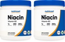 Nutricost Niacin Vitamina B3 pó 250G (2 embalagem) - 500 gramas - 1G por serviço (Scoop incluído)