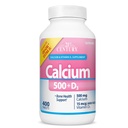 Vitaminas do século 21 Cálcio 500 Plus Extra D Caplets, 400 Count