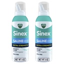 VICKS Sinex Salina Extra Força Pulverização nasal, 3X Concentrado * Drug Free Ultra Fine Mist, Limpa Instantaneamente o muco, Ultra Concentrado para limpar o congestão com garantia, seguro para uso diário, 5 OZ x 2