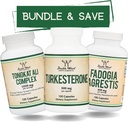 Suplementos de madeira dupla Tongkat Ali, Fadogia Agrestis e Turkesterone Bundle - Ultimate Male Health Bundle para suporte a desempenho atlético