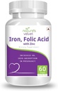 Genéricos Pub Iron & Folic Acid com Zinco, para Suplemento em Gravidez, 60 softgels - Embalagem de 1