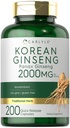 Carlyle Korean Ginseng Extract Cápsulas 2000 mg 200 Cápsulas