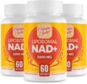 2000 MG NAD Supplement, NAD lipossomal+ com alta absorção, mais eficiente do que o Riboside Nicotinamida, Pure & Plus Boosting Supplement, Envelhecimento Defesa, Metabolismo e Celular, 180 softgels