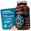 OmniBiotics Suplemento de Cortisol para Mulheres e Homens - Alto Gerente de Cortisol com Ashwagandha, L-Theanina, Magnolia Extract, Phosphatidylserina para apoiar a relaxação, calma, Detox - 60 Cápsulas Vegan
